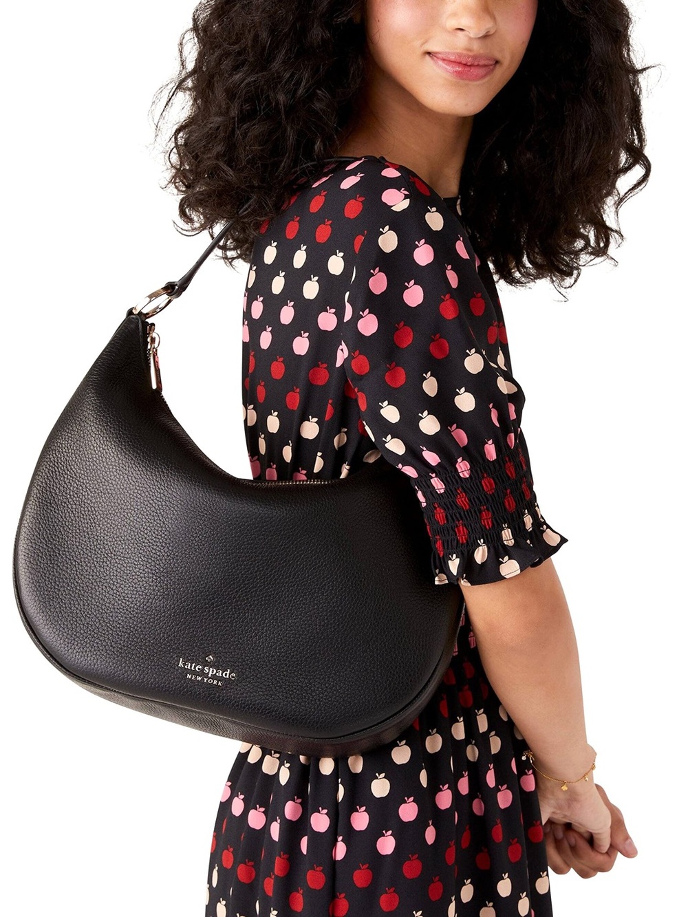 Kate Spade Weston Leather shoulder or crossbody bag in black medium
